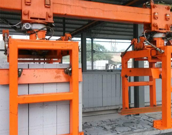 установка песчано - газобетонных блоков