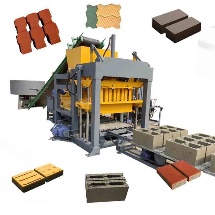 QT4-15 Fully Automatic cement brick making machine concrete hollow block  interlocking block making machine